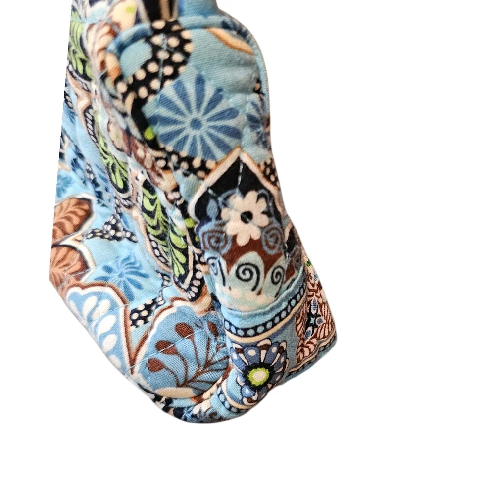 Vera Bradely Floral Bali Blue Crossbody Bag - Picture 5 of 9